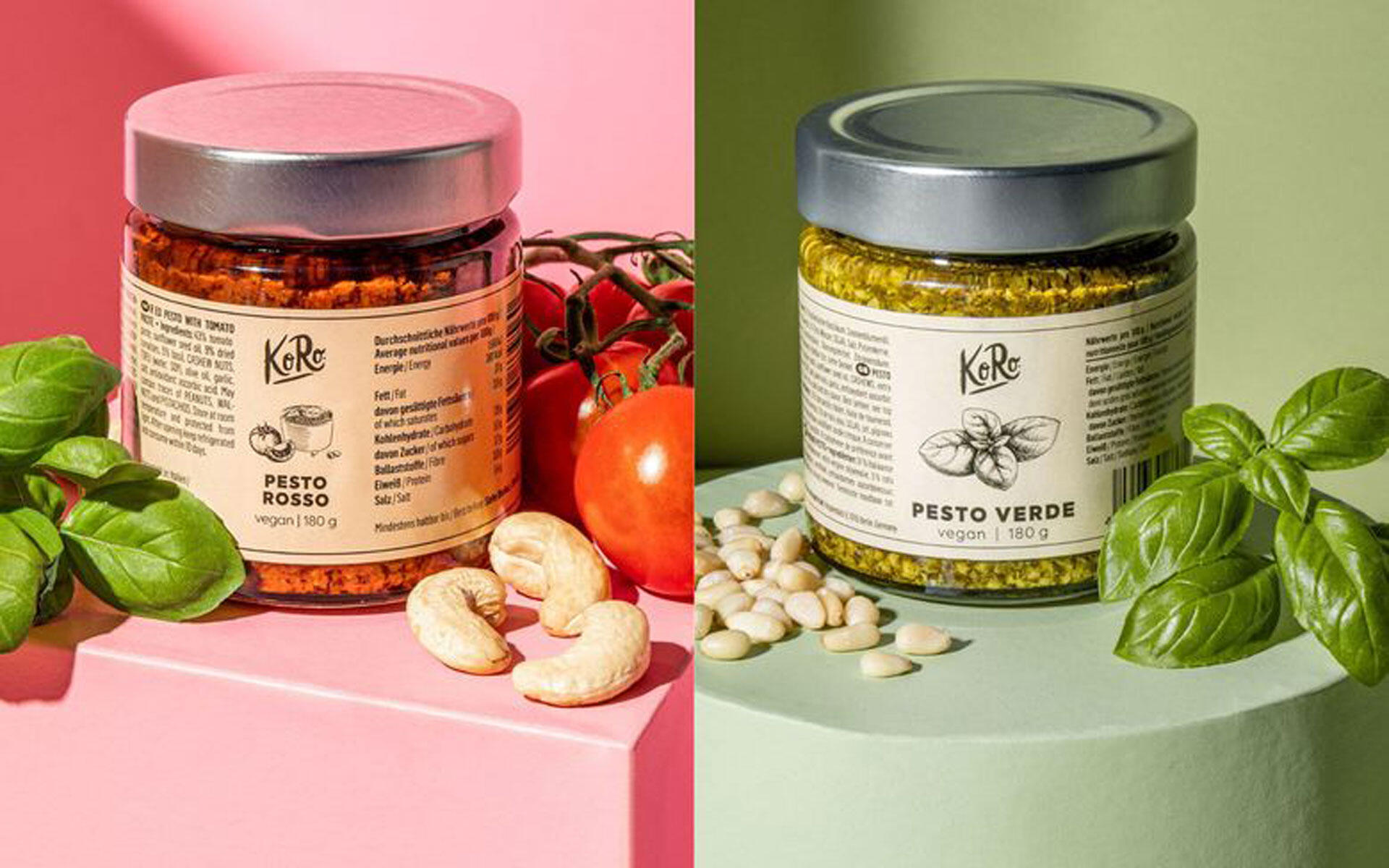 KoRo ruft zwei vegane Pesto-Sorten zurück – Grund ist ein möglicher Glasfund in einzelnen Gläsern des "Pesto Verde" und "Pesto Rosso". KoRo ruft zwei vegane Pesto-Sorten zurück – Grund ist ein möglicher Glasfund in einzelnen Gläsern des "Pesto Verde" und "Pesto Rosso".