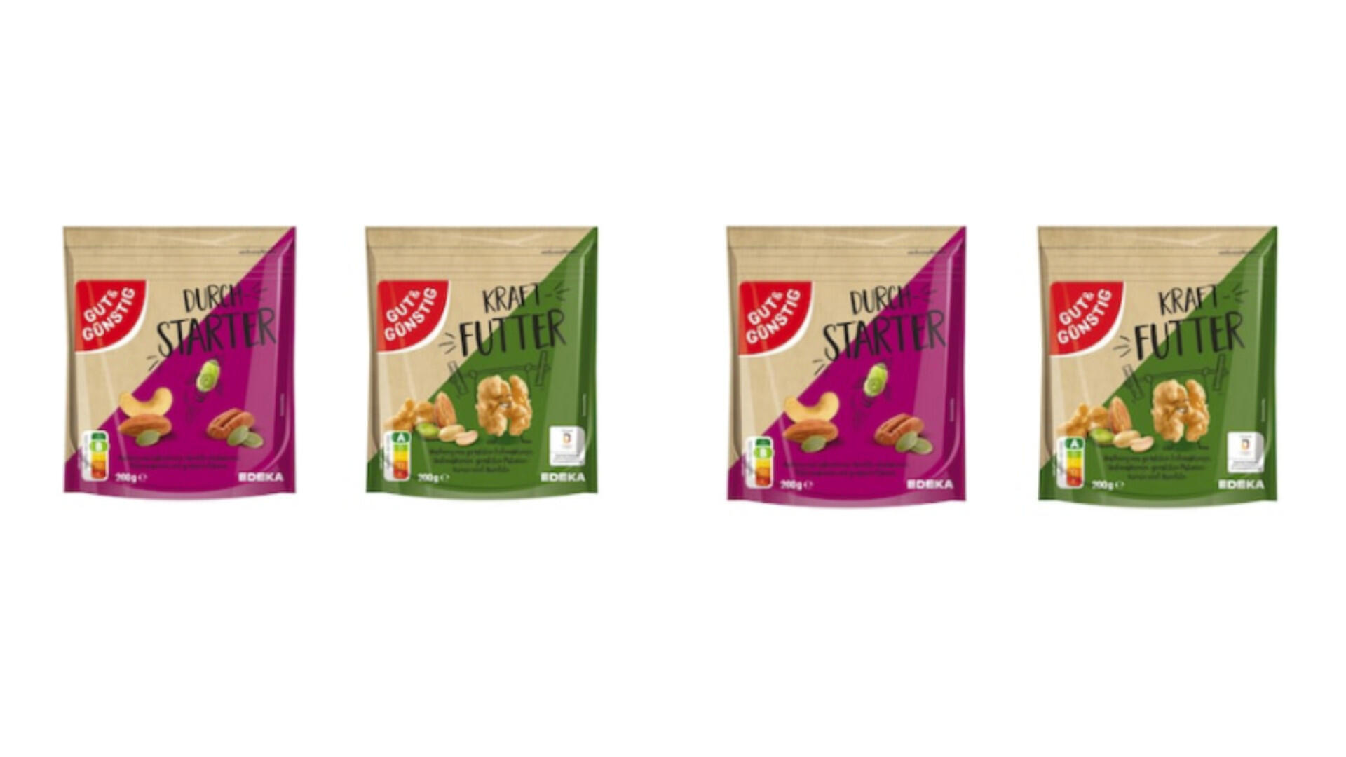 Zwei Nusskernmischungen von Gut&Günstig werden zurückgerufen. Zwei Nusskernmischungen von Gut&Günstig werden zurückgerufen.