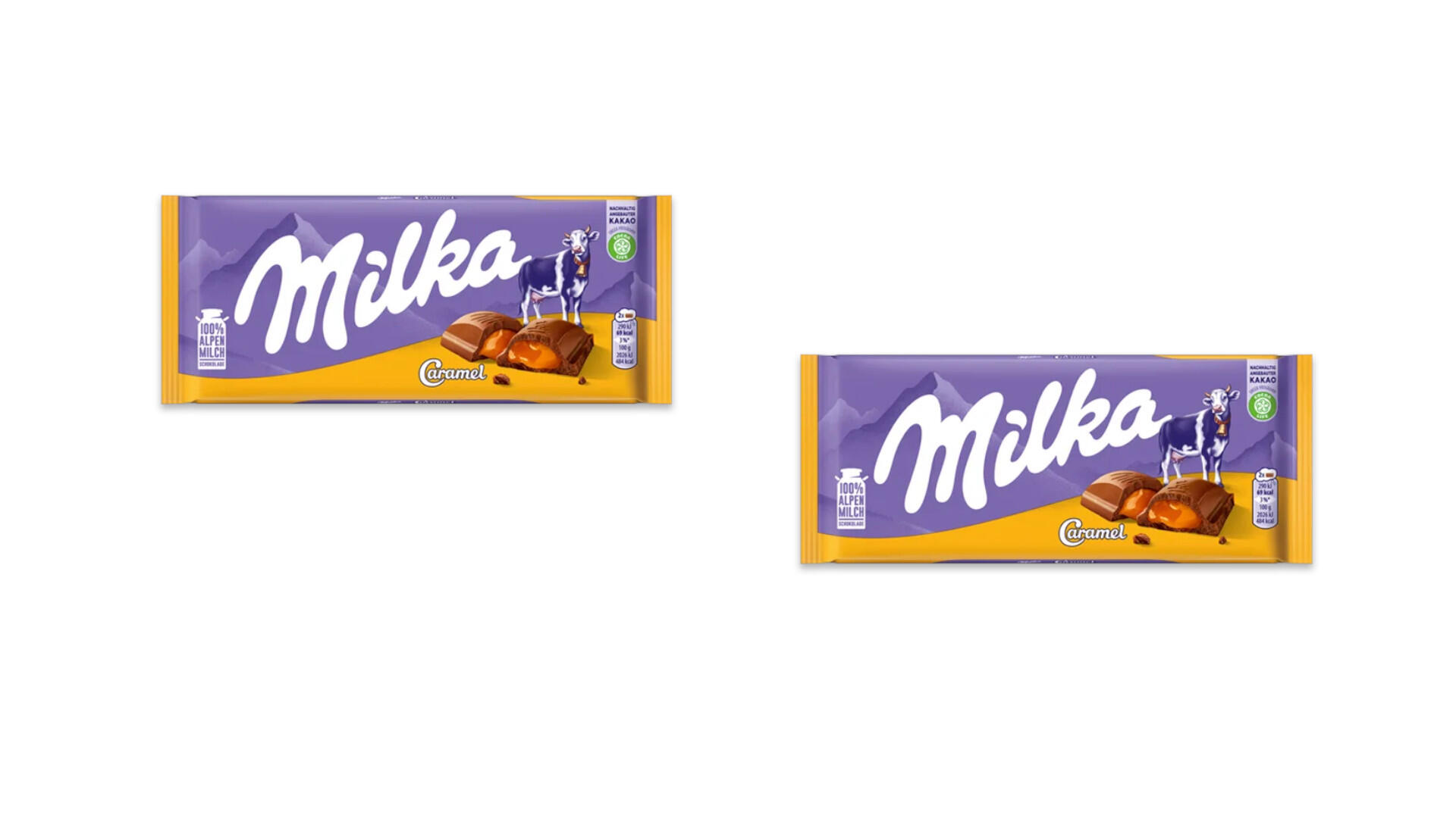 Milka-Schokolade in der Sorte "Caramel"