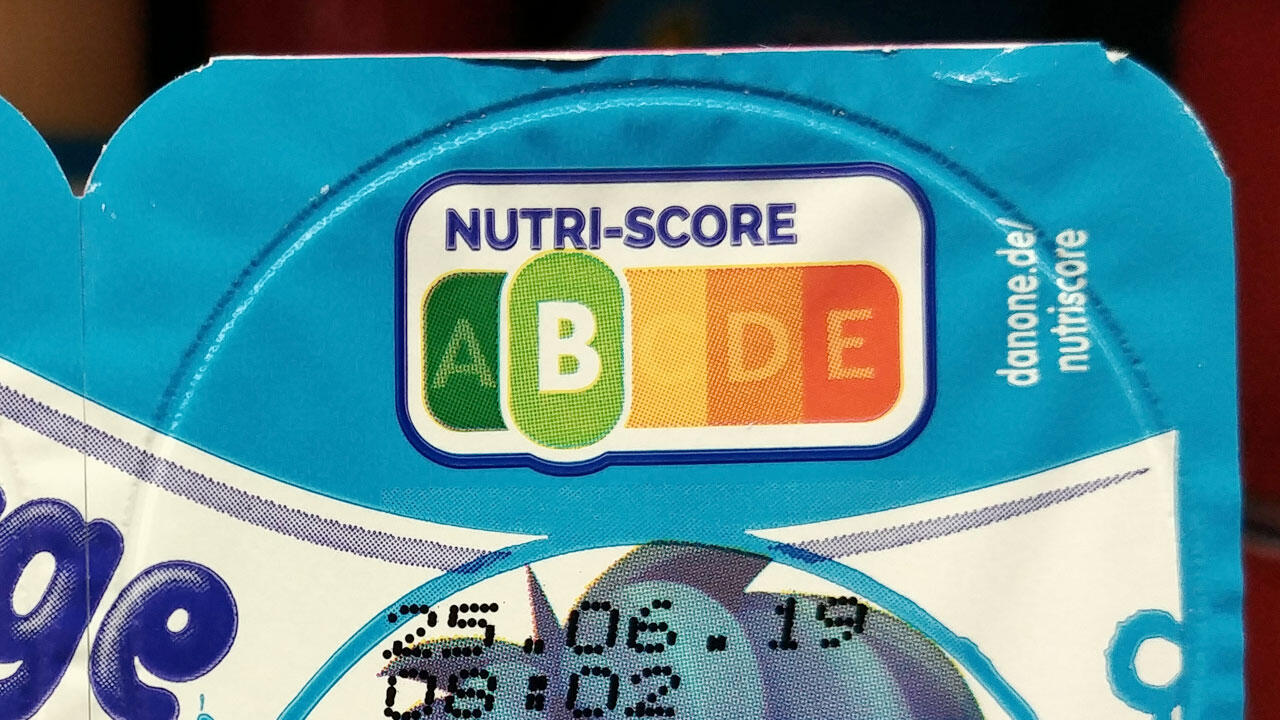 Nutri-Score auf "Fruchtzwergen" von Danone (2019)