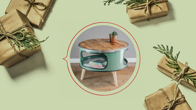 Upcycling-Design: Couchtisch aus Ölfass von Lockengelöt Upcycling-Design: Couchtisch aus Ölfass von Lockengelöt