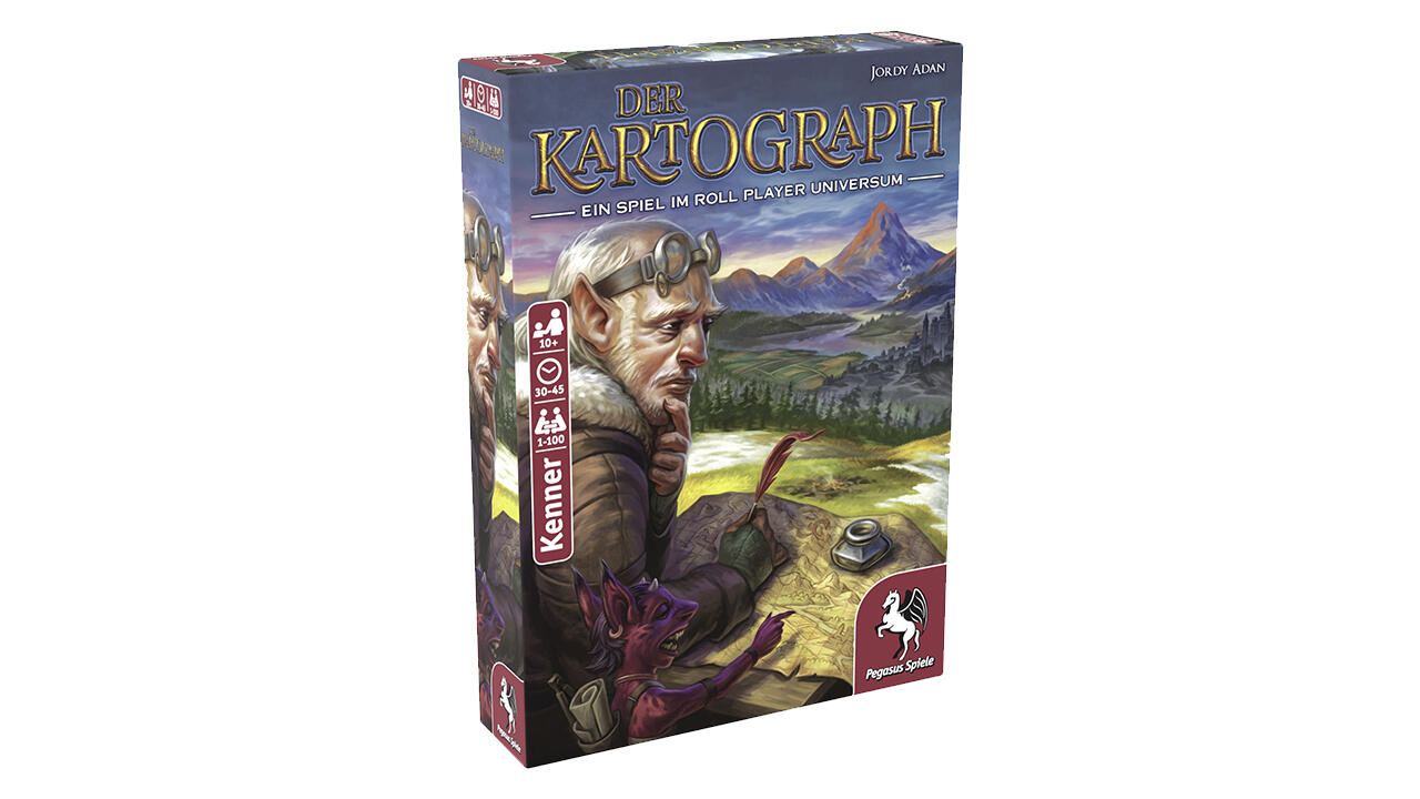 Der Kartograph (Pegasus), 1–100 Spieler, ab 10 Jahre, ca. 20 Euro