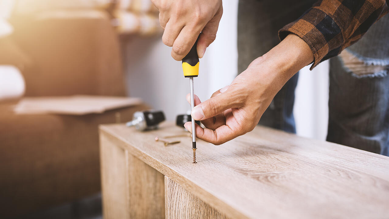 Auch viele Holzmöbel bestehen aus Spanplatten.