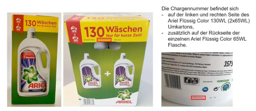 Diese Charge ist betroffen