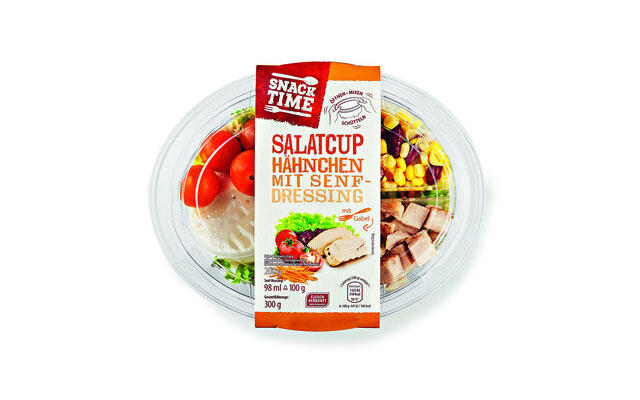 Aldi Süd „Snack Time – Salatcup Hähnchen mit Senf-Dressing“