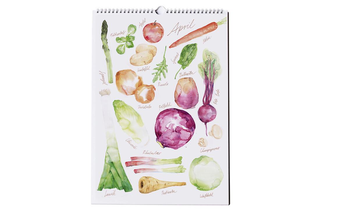 Nachhaltige Geschenke: Saisonkalender von Pia Kraftfutter Nachhaltige Geschenke: Saisonkalender von Pia Kraftfutter