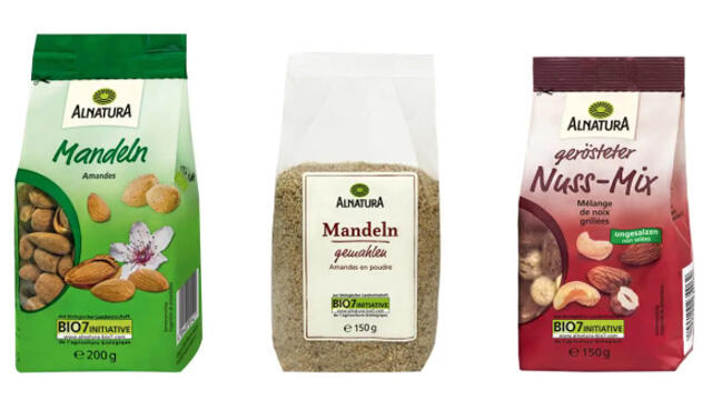 Produkt-Rückruf: Mandeln und Nuss-Mix von Alnatura