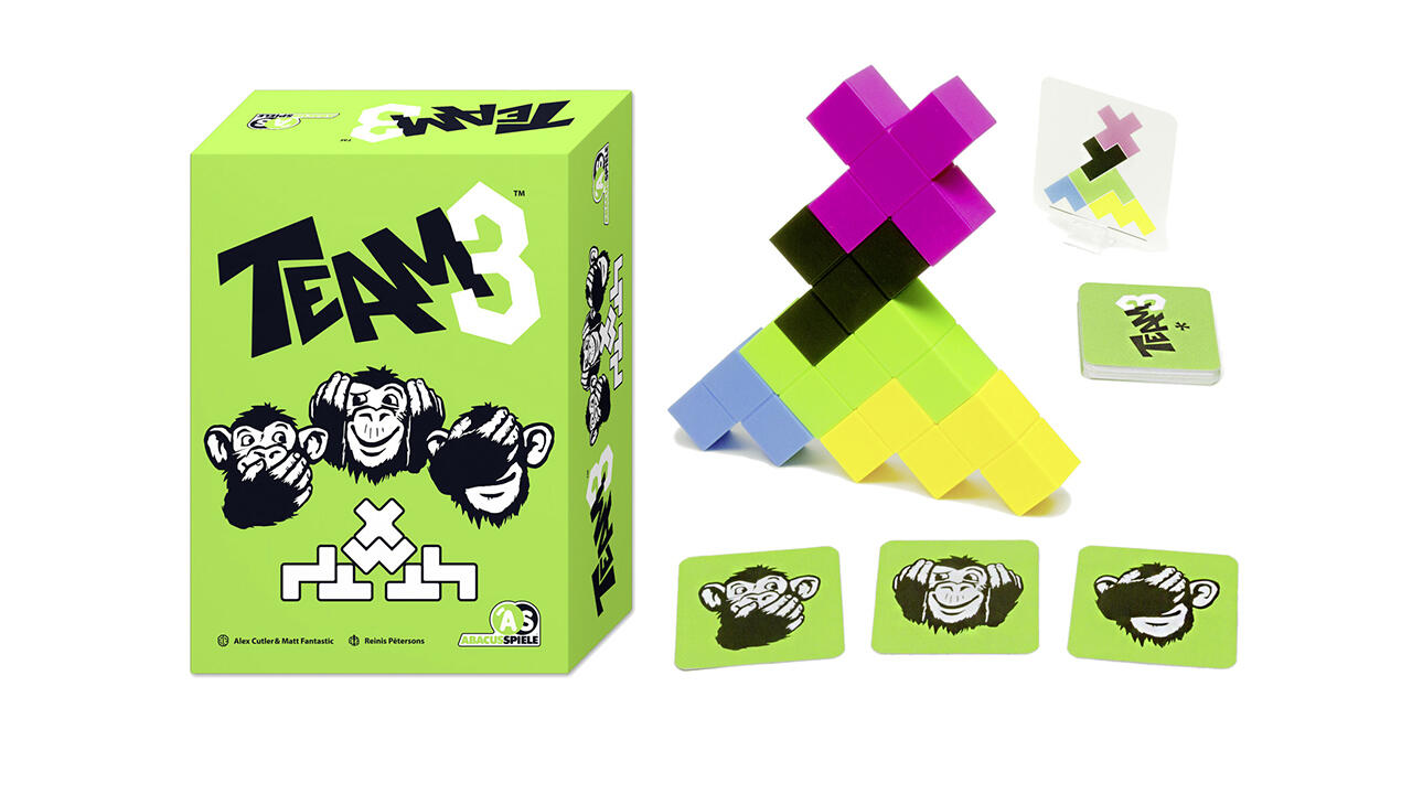 Team3, Abacus Spiele, 3–6 Spieler, ab 8 Jahre, 19,99€ Team3, Abacus Spiele, 3–6 Spieler, ab 8 Jahre, 19,99€