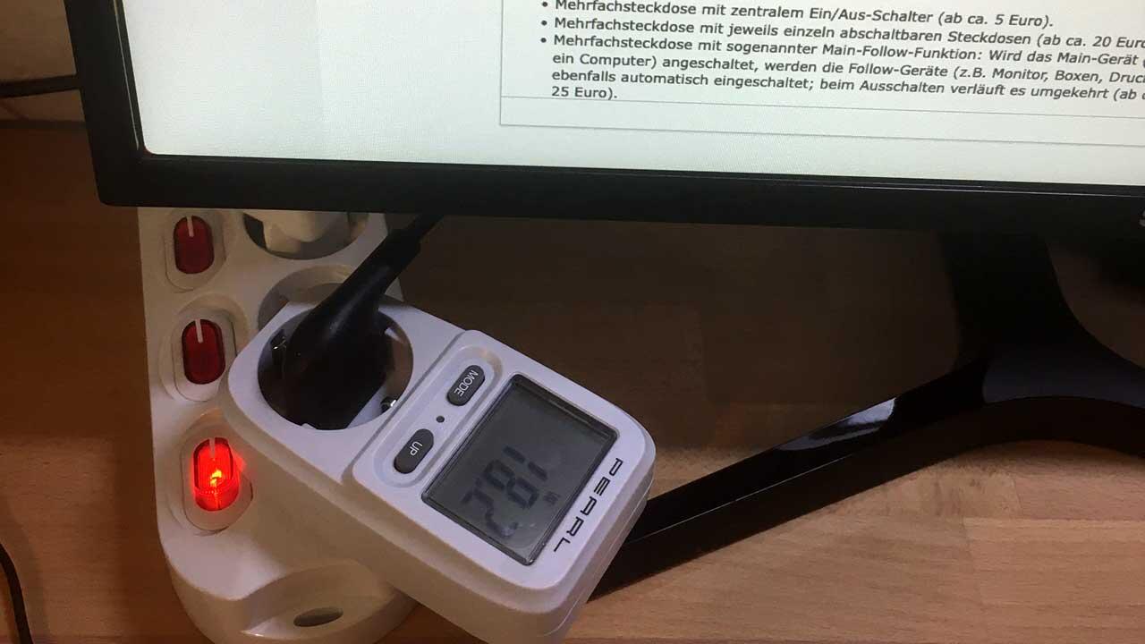 Der Bildschirm unseres Autors verbrauchte bei der Arbeit an diesem Beitrag rund 18 Watt. Der Bildschirm unseres Autors verbrauchte bei der Arbeit an diesem Beitrag rund 18 Watt.