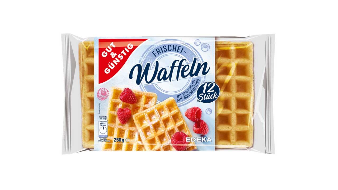 Edeka und Marktkauf rufen Frischei-Waffeln zurück. (Produktabbildung kann abweichen.)