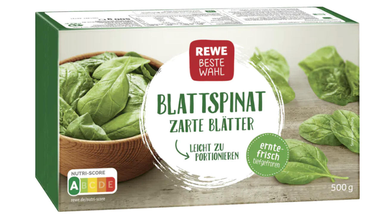 Rewe ruft Blattspinat zurück.