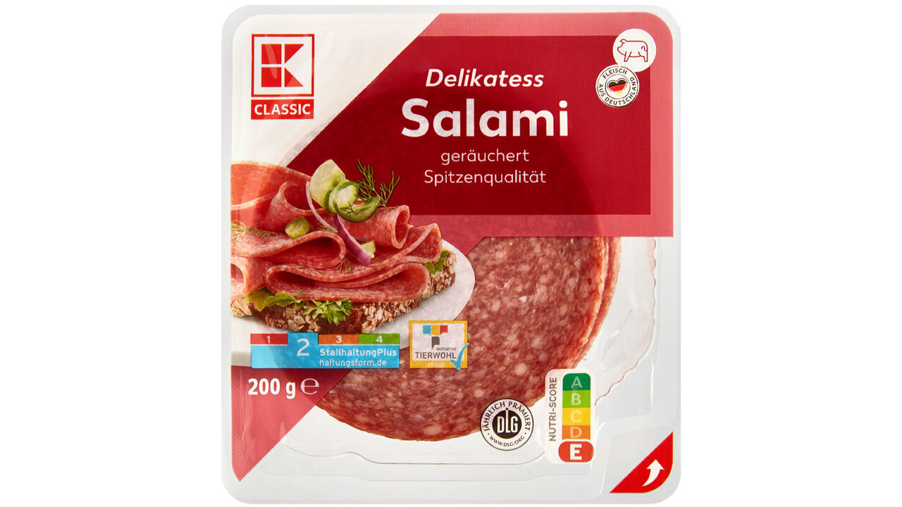 Aus Gründen des vorsorglichen Verbraucherschutzes ruft The Family Butchers Germany GmbH folgendes Produkt zurück: K Classic Delikatess Salami geräuchert 200g MHD 14.12.2022/Charge KEM0005264510.