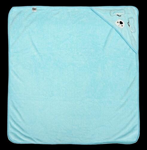80x80 Kapuzenbadetuch für Babys, hellblau 80x80 Kapuzenbadetuch für Babys, hellblau