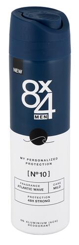 8x4 Men Deodorant N°10 Atlantic Wave, Spray