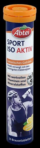 Abtei Sport Iso Aktiv Zitronengeschmack, 15 Brausetabletten