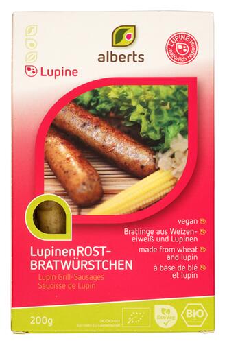 Alberts Lupinen Rost-Bratwürstchen, vegan