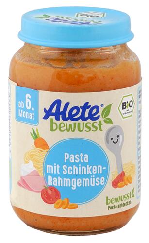 Alete bewusst Pasta mit Schinken-Rahmgemüse