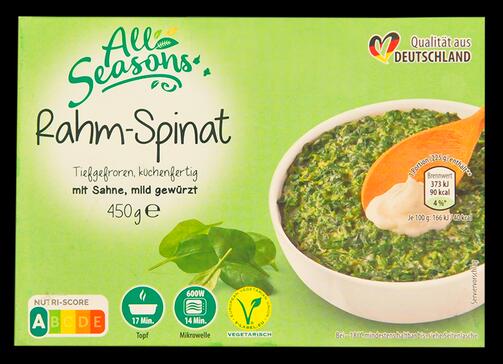 All Seasons Rahm-Spinat in Portionen