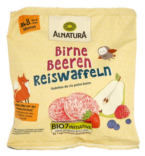 Alnatura Birne Beeren Reiswaffeln, Bio