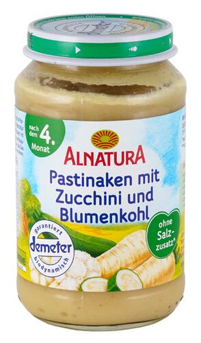 Alnatura Pastinaken mit Zucchini und Blumenkohl, Demeter