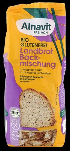 Alnavit frei von Bio glutenfrei Landbrot Backmischung
