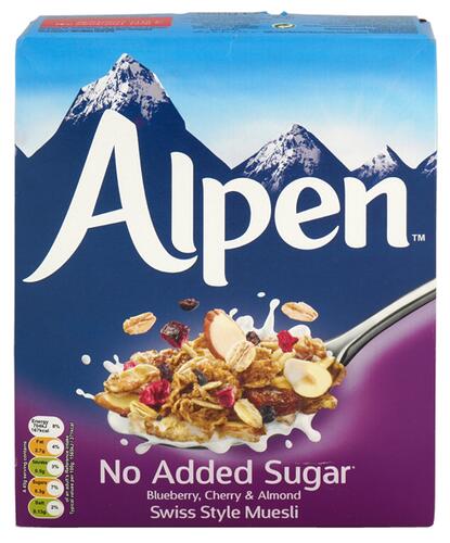 Alpen No Added Sugar Swiss Style Muesli