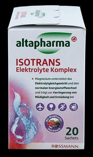 Altapharma Isotrans Elektrolyte Komplex, Waldfrucht, 20 Sachetes