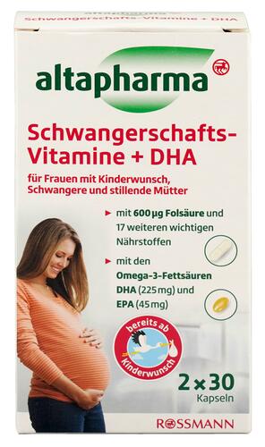 Altapharma Schwangerschafts-Vitamine + DHA, Kapseln