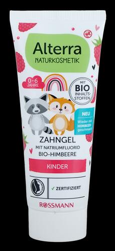 Alterra Kinder Zahngel mit Natriumfluorid Bio-Himbeere, 0-6 Jahre