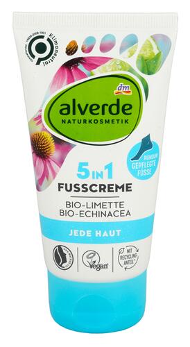 Alverde 5in1 Fusscreme Bio-Limette Bio-Echinacea