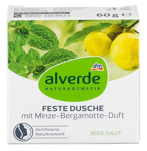 Alverde Feste Dusche Minze-Bergamotte-Duft