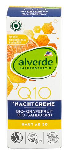 Alverde Q10 Nachtcreme Bio-Grapefruit Bio-Sanddorn