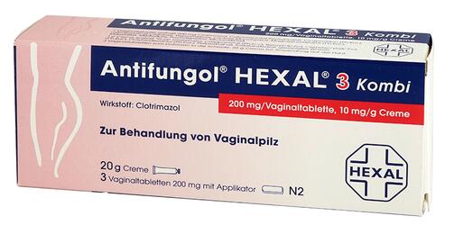Antifungol Hexal 3 Kombi, Vaginaltabletten und Creme
