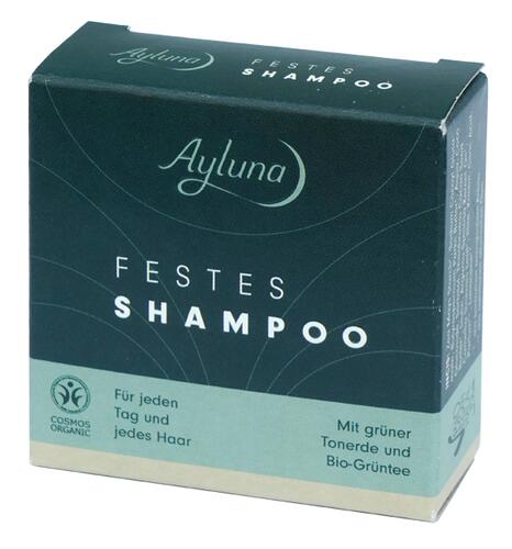 Ayluna Festes Shampoo mit grüner Tonerde und Bio-Grüntee