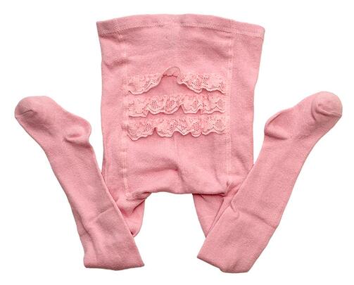 Baby Club Strumpfhose mit Spitze, rosa