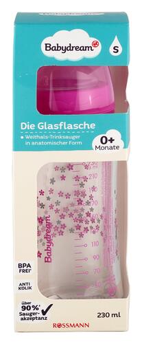 Babydream Die Glasflasche 0+ Monate, S, 230 ml