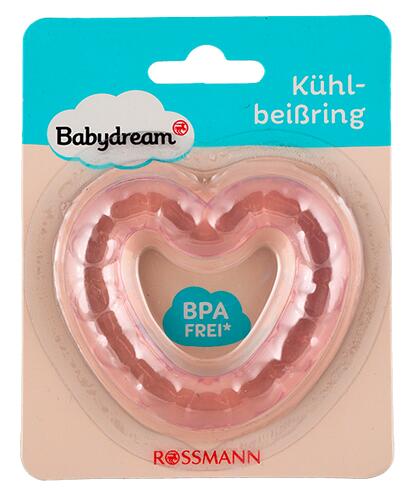 Babydream Kühlbeißring, Herz, rosa