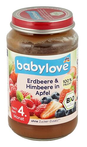 Babylove Erdbeere & Himbeere in Apfel