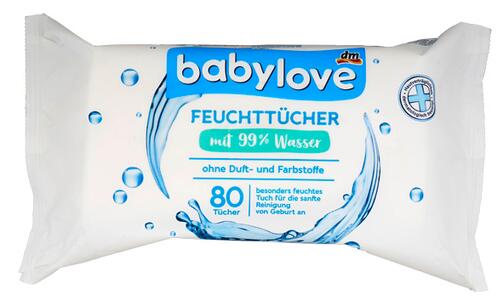 Babylove Feuchttücher 99% Wasser