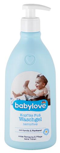 Babylove Kopf bis Fuß Waschgel Sensitive