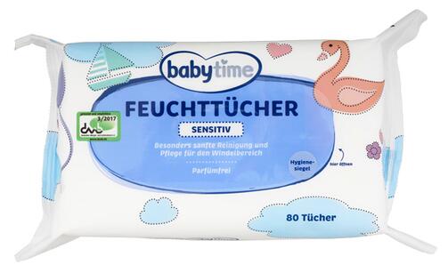 Babytime Feuchttücher Sensitiv, 2er Pack