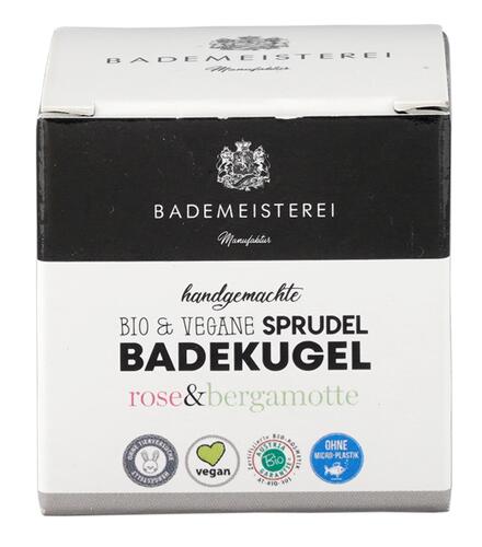 Bademeisterei Sprudel Badekugel Rose & Bergamotte