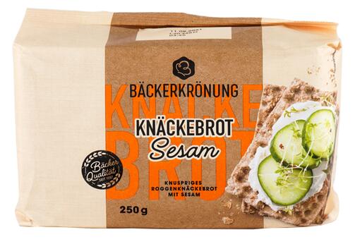 Bäckerkrönung Knäckebrot Sesam