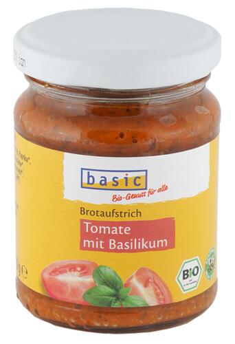 Basic Brotaufstrich Tomate mit Basilikum