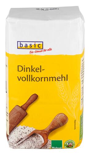 Basic Dinkelvollkornmehl, Bioland