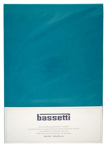 Bassetti Jersey-Elasthan Spannbetttuch, petrol