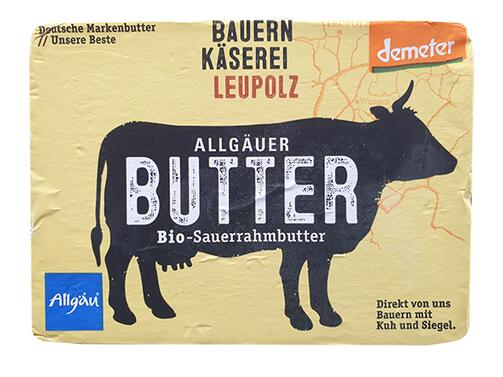 Bauernkäserei Leupolz Allgäuer Bio-Sauerrahmbutter, Demeter