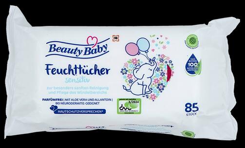 Beauty Baby Feuchttücher sensitiv, 6er Pack