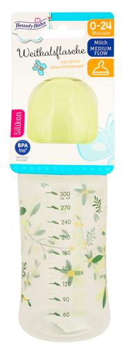 Beauty Baby Weithalsflasche Gr. 1 Milch, Zebra, grün, 300 ml