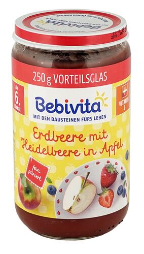 Bebivita Erdbeere mit Heidelbeere in Apfel